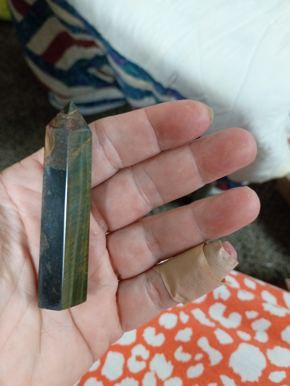 Green & Blue Tiger Eye Tower